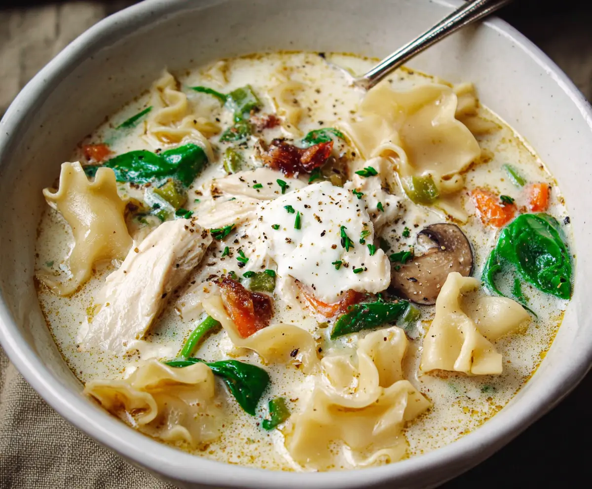 Creamy White Lasagna Soup Recipe