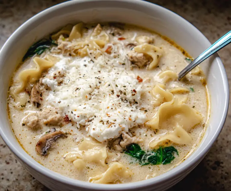 white lasagna soup