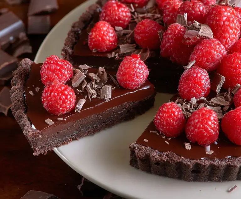 Chocolate Raspberry Tart valentines desserts Recipe