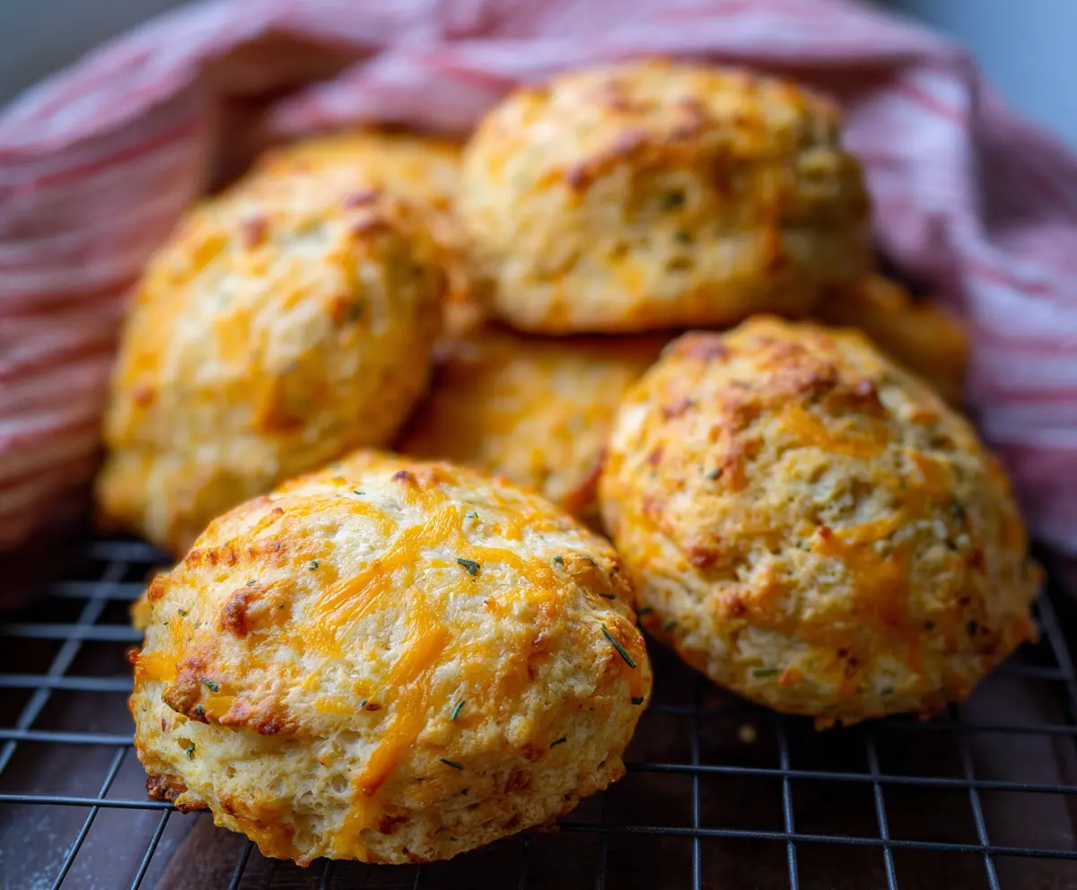 Easy Sourdough Cheddar Biscuits