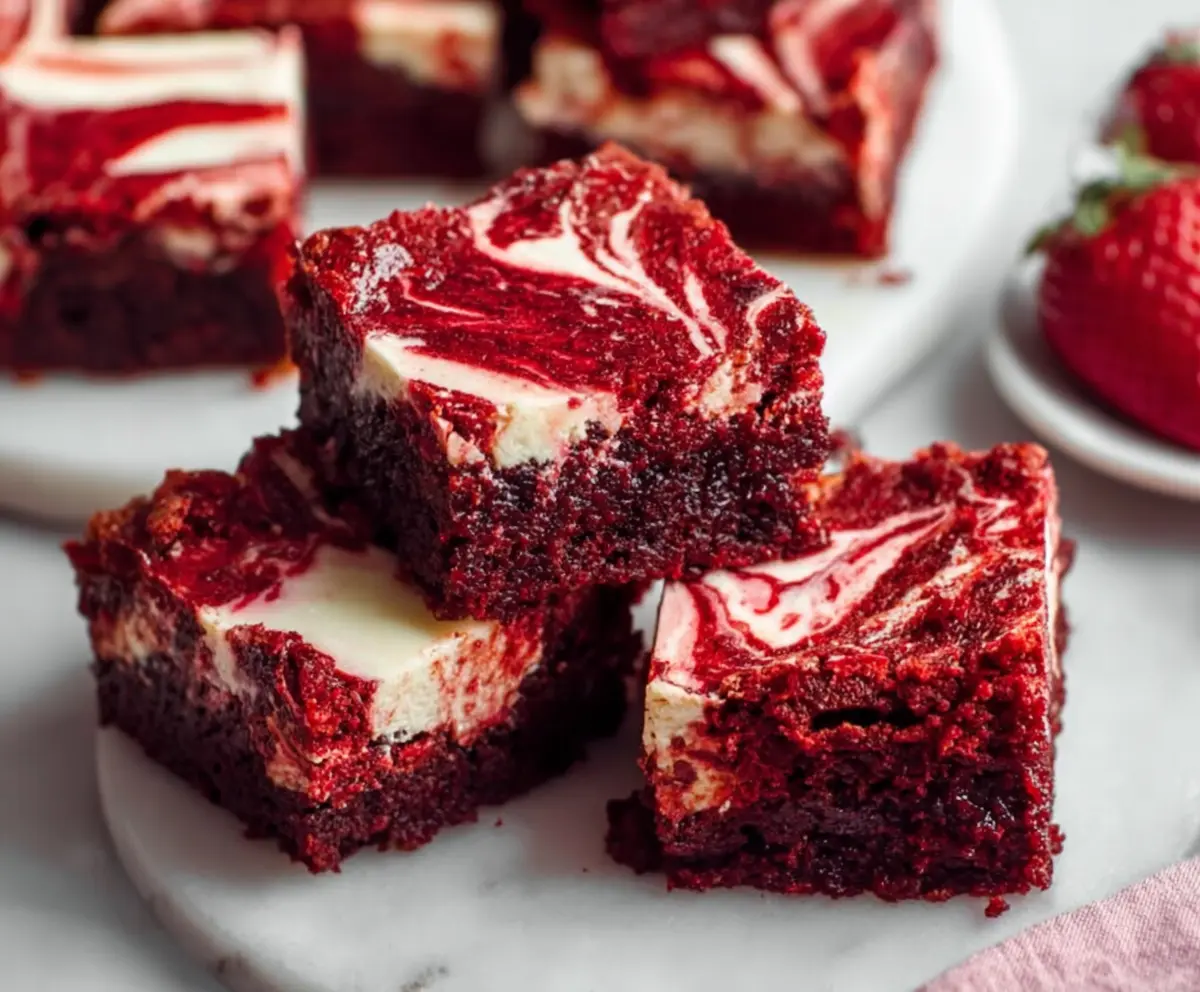 Fudgy Red Velvet Brownies Recipe