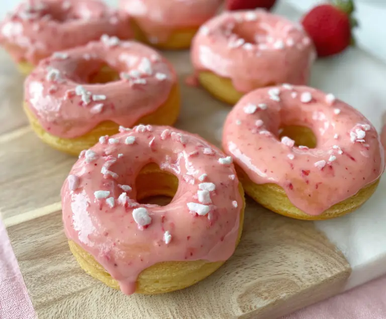 Valentine’s Day Donuts, Strawberry Donuts