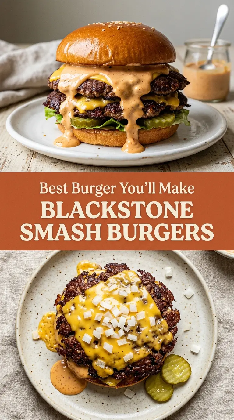 Blackstone smash burgers crispy cheesy
