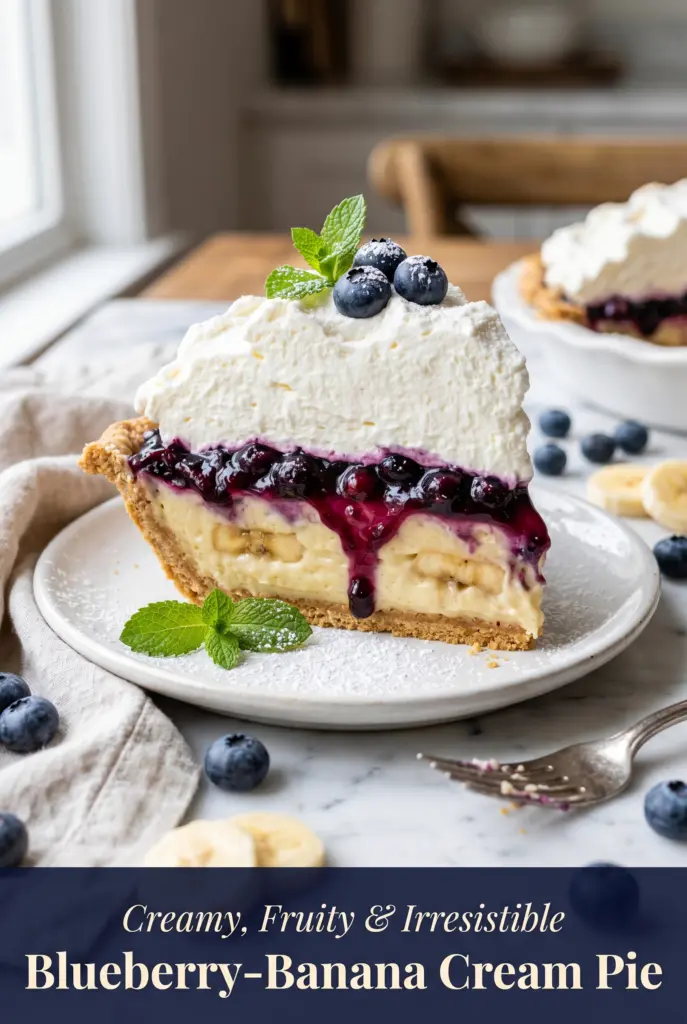 Blueberry-Banana Cream Pie