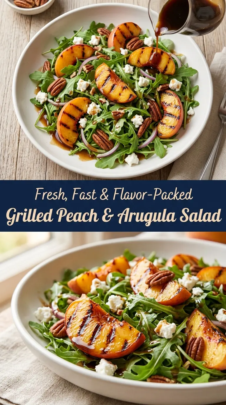 Grilled Peach and Arugula Salad