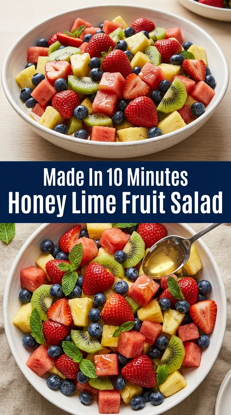 Honey Lime Fruit Salad bright refreshing