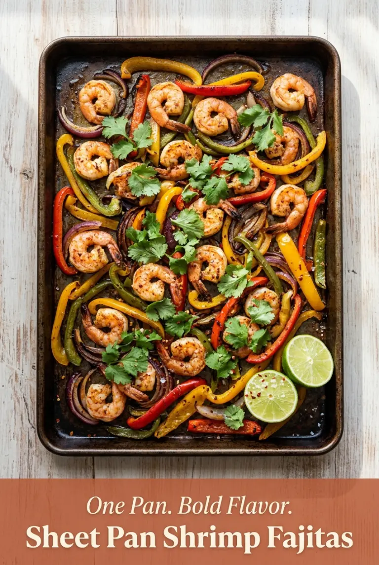 Sheet Pan Shrimp Fajitas