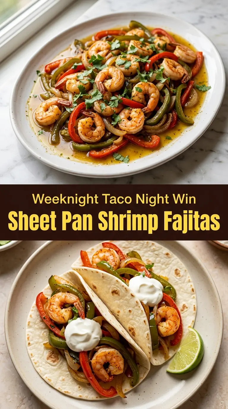 Sheet Pan Shrimp Fajitas