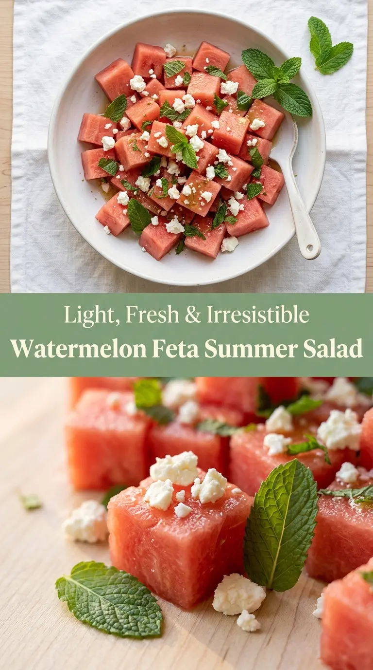 Watermelon Feta Summer Salad juicy minty refreshing