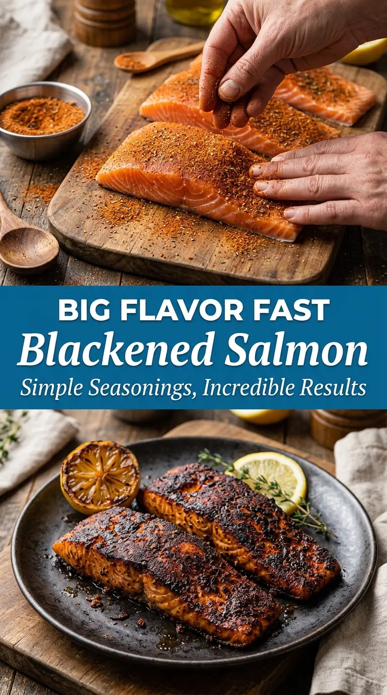 Easy Blackened Salmon Recipe smoky crust, flaky salmon