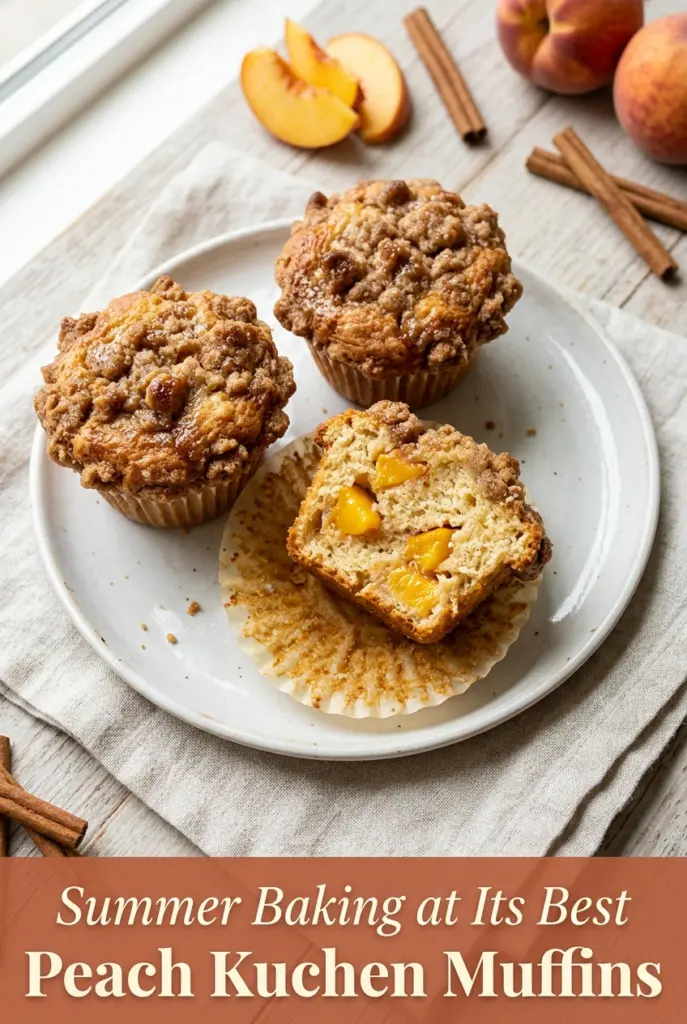 Peach Kuchen Muffins