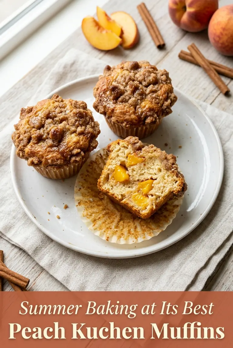 Peach Kuchen Muffins