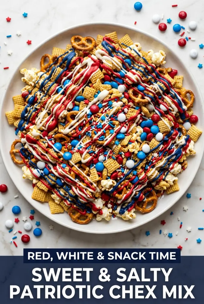 Sweet & Salty Patriotic Chex Mix