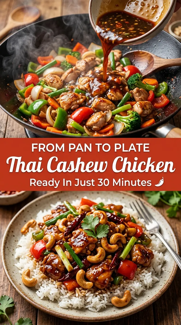 Thai Cashew Chicken savory-sweet stir-fry