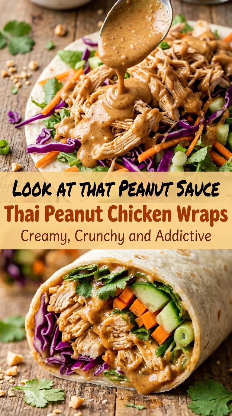 Thai Peanut Chicken Wraps