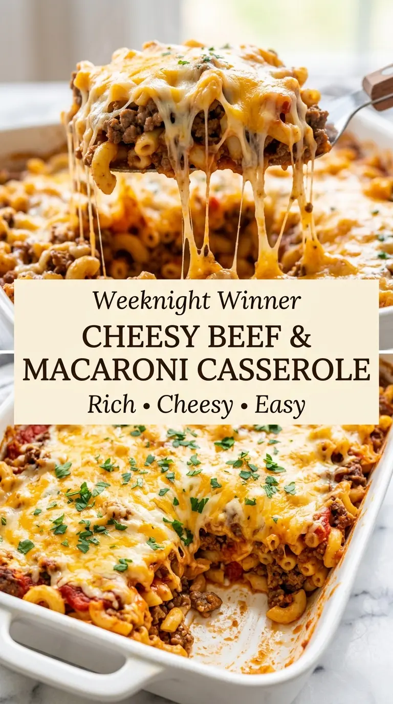 Cheesy Beef & Macaroni Casserole