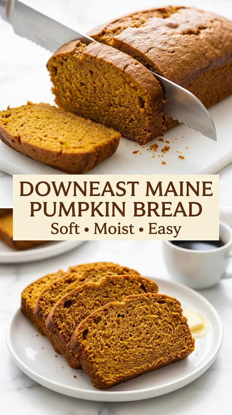 Downeast Maine Pumpkin Bread moist spiced loaf