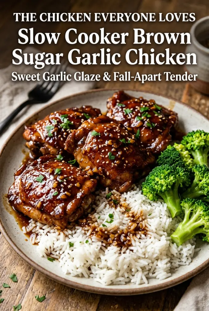 Slow Cooker Brown Sugar Garlic Chicken