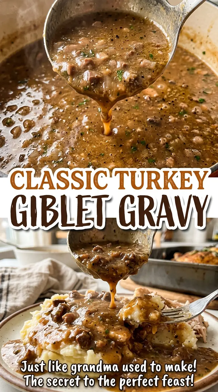 Classic Turkey Giblet Gravy hearty homemade turkey
