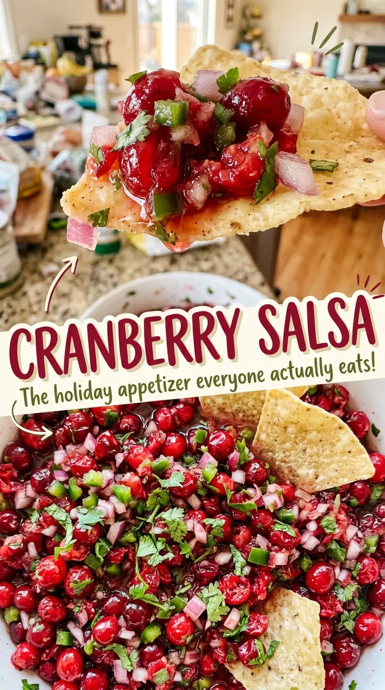 Cranberry salsa ruby red and textured