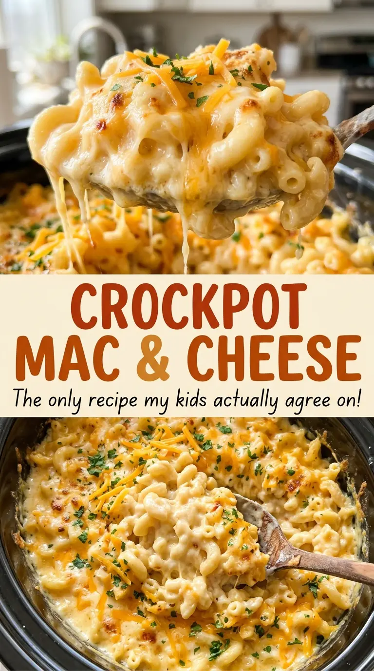 Crockpot mac and cheese smooth cheesy elbows