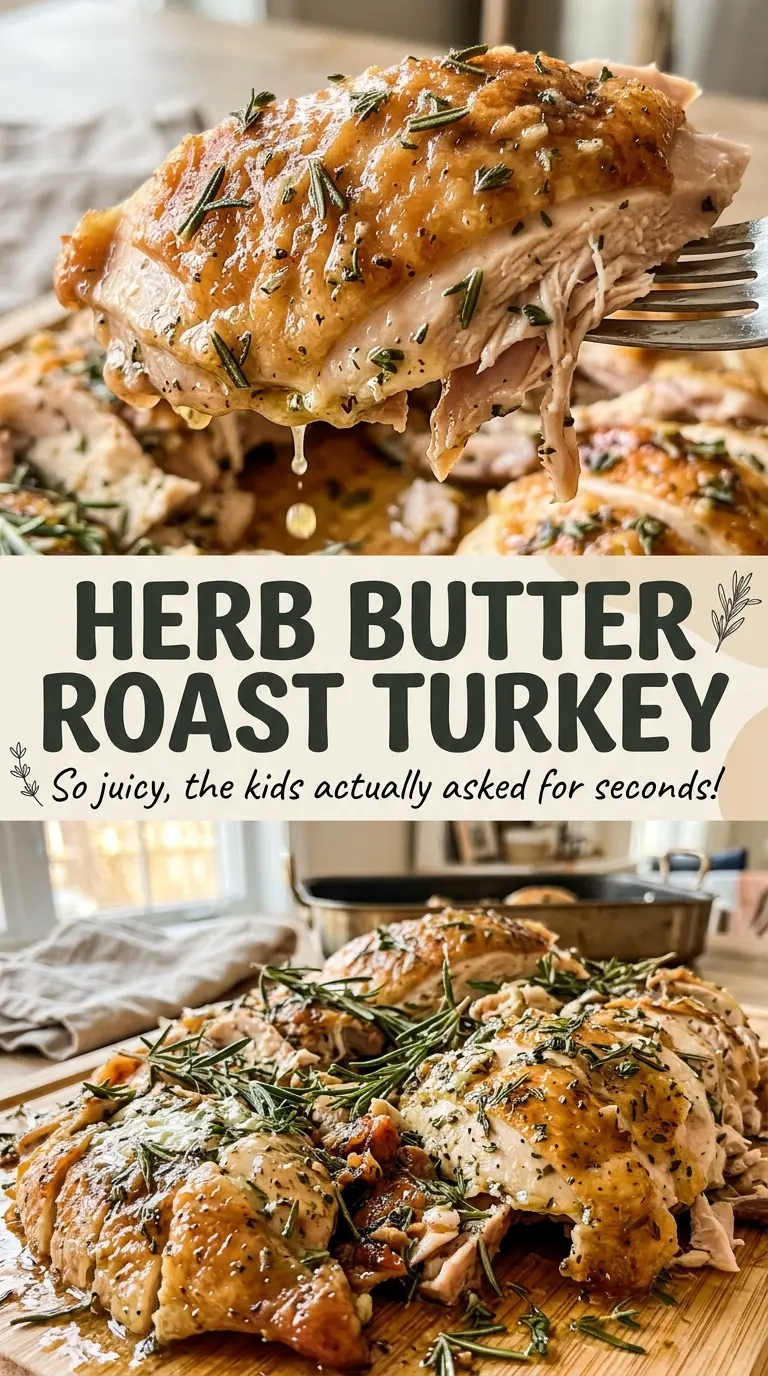 Herb Butter Roast Turkey juicy golden skin