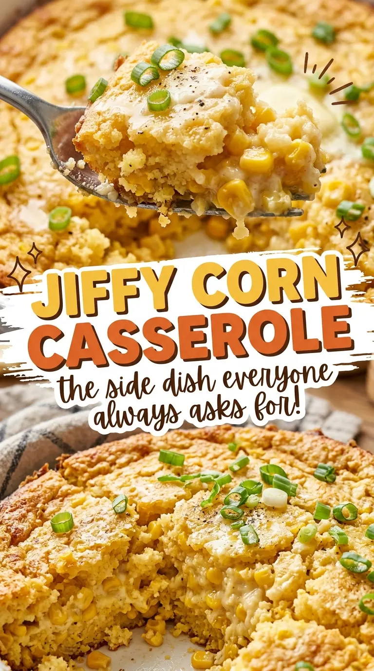 Jiffy Corn Casserole soft, golden side