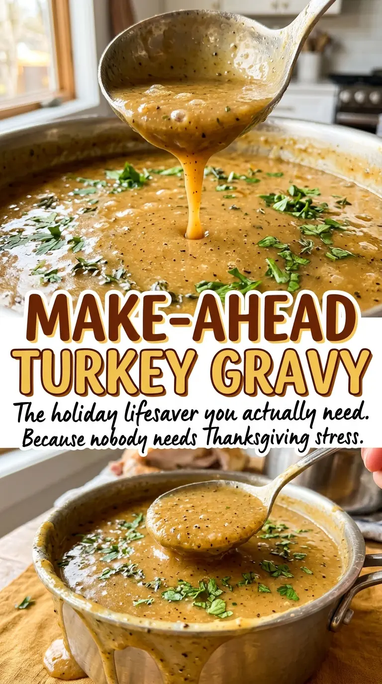 Make-Ahead Turkey Gravy rich brown gravy